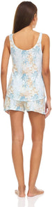 Women's Comfy Sleepwear Tank Top with Runner Shorts, 2-Piece Fuzzy Pajama Set