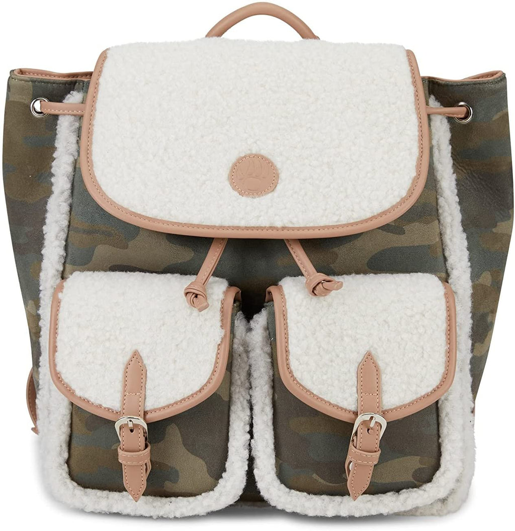 Women's Vintage Drawstring Flap Backpack/Bookbag for Laptop, School, College Students, Office, and Travel - Cute Fashion Backpack, Olive