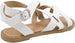 Rampage Girls' Big Kid Slip-On Strappy Sandals with Studded Welt Detail, Open-Toe Flat Fashion Summer Shoes