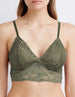 Body Frosting Womenâ€™s Longline Lace Bralette Strappy Bra with Removable Pads (3 Pack)