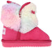 bebe Girls Cute And Fluffy Rainbow Faux Fur Chatz Warm Winter Snow Boots for Toddler Girls