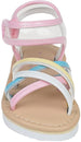 Toddler Girl's Strappy Open-Toe Ankle Strap Flat Sandals with Clear Vinyl Straps