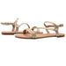 Gold Toe Ladies Fashion Sandals Glitter Slingback Strappy Summer Flats