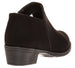 Sara Z Ladies Microsuede Bootie with Side Zipper (Black), Size 8