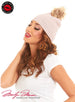 Marilyn Monroe Women Bubble Knit Beanie Faux Fur Pom Pom