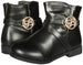 bebe Girls Riding Boots with Medallion 11 Black/Gold
