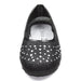Sara Z Kids Toddlers Girls Glitter Mesh Ballet Flat Slip On Shoes With Rhinestones and Elastic Strap