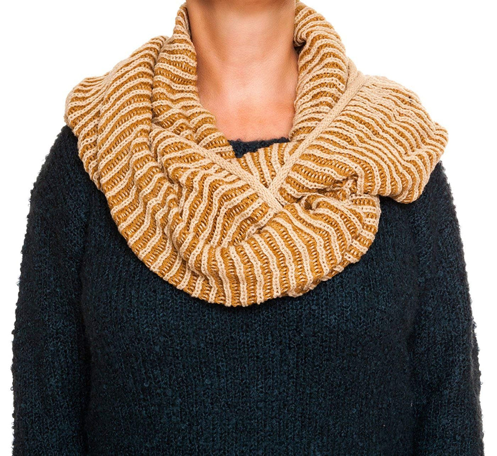 Rampage Contrast Rib Knit Infinity Pashmina Fashion Scarf