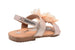 bebe Toddler Girls Fashion Sandals Shimmer Flats with Chiffon Rhinestone Flowers