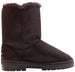 bebe Girls Big Kid Mid Calf Easy Pull-On Shimmery Winter Boots Embellished with Faux Fur Trim