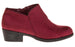 Sara Z Ladies Microsuede Bootie with Side Zipper (Burgundy), Size 9