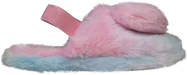 Women's Soft and Comfy Faux Fur Slipper with Elastic Back