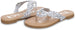 bebe Girlsâ€™ Big Kid Metallic Braided Flip Flop Thong Slide Sandal - Fashion Summer Slipper Shoe