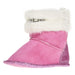 bebe Infant Girls Winter Prewalker Boots with Glitter and Faux Fur Cuffs Slip-On Crib Shoes
