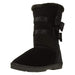 Chatties Women's 10" Velvet Winter Boots Fur Trimming Bow Accents Casual Mid-Calf