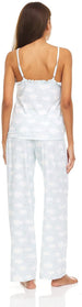 Women's Lettuce Edge Tank Top and Sleepwear Pants, 2-Piece Sleep and Lounge Pajama Set