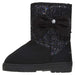 bebe Girls Glitter Winter Boots with Side Bow Casual Dress Warm Slip-On Shoes