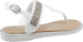 bebe Girls' Big Kid Slip-On PCU Thong Sandals with Rhinestone Logo, Open-Toe Flat Fashion Summer Thong Shoes