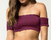 Women’s Bandeau Bralette Off Shoulder Crop Top Bra (3 Pack)
