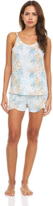 Women's Comfy Sleepwear Tank Top with Runner Shorts, 2-Piece Fuzzy Pajama Set