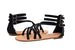 Via Rosa Ladies Gladiator Nubuck Pu Triple Buckle Gladiator Flats