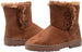 Chatz Women's 6" Short Mid High Microsuede Winter Boots with Faux Fur Trim