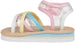 Toddler Girl's Strappy Open-Toe Ankle Strap Flat Sandals with Clear Vinyl Straps