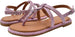 Rampage Girls Big Kid Lurex Thong Strappy Slide Sandal with Studs - Fashion Summer Flat Shoes