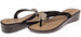 VeeVee Ladies Wedge Flip Flop With Charm - Black Size 5 / 6
