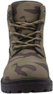 Xertia Boys' Camo Work Boots, Lace-Up Ankle Boots, Outdoor Hiking Comfort Fall Winter Shoes