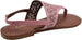 Chatties Women’s Microsuede Cutout Rhinestone Thong Sandal with Elastic Back Strap - Open Toe Fashion Summer Slide Shoe