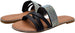 Via Rosa Womenâ€™s Rhinestone Strappy Slide Sandal - Open Toe Fashion Bling Summer Flat Shoe