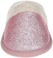 Rampage Girl's Fluffy And Cute Glitter Slippers With Knit Collar & Faux Fur Sock