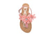 bebe Girls Fashion Sandals Little Kid Thong Sandal, Chiffon Flowers & Rhinestone