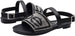 bebe Girls' Big Kid Slip-On Rhinestone Strap Sandals, Open-Toe Flat Fashion Summer Shoes