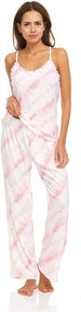 Women's Lettuce Edge Tank Top and Sleepwear Pants, 2-Piece Sleep and Lounge Pajama Set