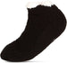 Women's Fuzzy Textured Sherpa-Lined Bootie Slipper Socks, Cute Socks for Ladies