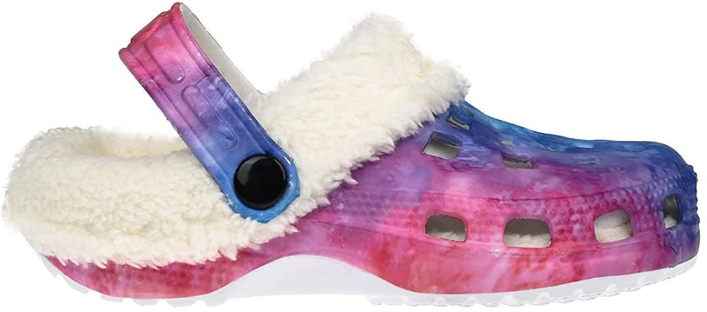Rampage Girl's Fuzzy and Warm Printed Clogs with Sherpa Lining