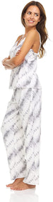 Women's Lettuce Edge Tank Top and Sleepwear Pants, 2-Piece Sleep and Lounge Pajama Set