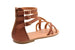 Via Rosa Ladies Gladiator Nubuck Pu Triple Buckle Gladiator Flats