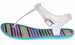Chatties Girls Jelly T-Strap Sandals - White / Turquoise Size 2 / 3