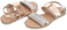dELiAs Girls Big Kid Mirror Metallic Rhinestone Strap Sandal with Adjustable Back Strap - Fashion Summer Bling Shoes