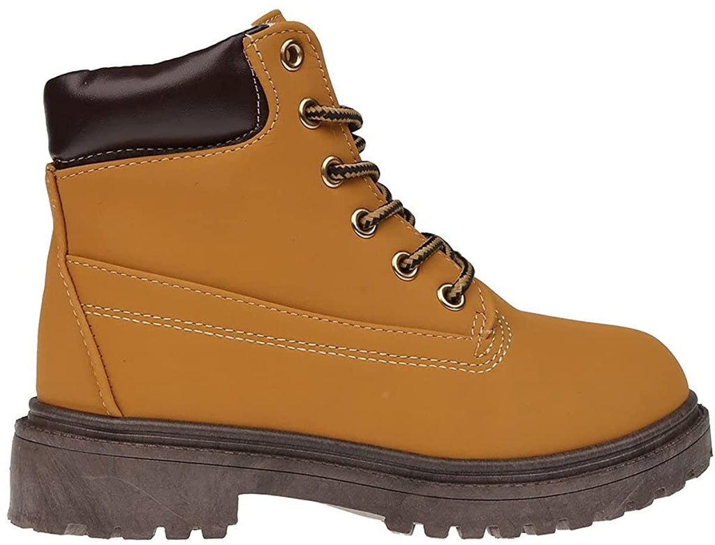 Xertia Boy's Nubuck Construction Boots Waterproof Comfort Workboot with Sherpa Lining