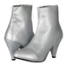 Via Rosa Women's Patent Leather Ankle Boots High-Shine Mid-Calf Fashion Shoes