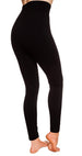 Nicole Miller Fleece Lined Seamless Leggings - Black - S/M