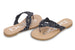 bebe Girlsâ€™ Big Kid Metallic Braided Flip Flop Thong Slide Sandal - Fashion Summer Slipper Shoe