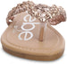 bebe Girlsâ€™ Big Kid Metallic Braided Flip Flop Thong Slide Sandal - Fashion Summer Slipper Shoe