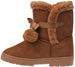 Fifth & Luxe Womens Comfortable and Warm Microsuede Winter Boot with Pom Pom Bow