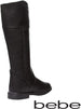 bebe Girls Riding Boots with Medallion 12 Black/Gold