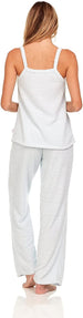 Women's Tank Top and Fuzzy Pajama Pants, Sexy Sleepwear and Loungewear Set